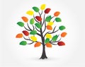 Logo tree autumn fall icon vector Royalty Free Stock Photo