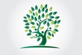 Logo tree ecology and people figures Royalty Free Stock Photo