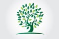 Logo tree ecology people figures vector web image Royalty Free Stock Photo