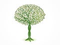 Logo tree leaves ecology symbol vector icon