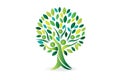 Logo tree people ecology symbol