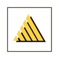 Logo of triangle dual shape