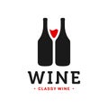 The logo of two bottles of wine Royalty Free Stock Photo