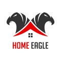 Logo of two eagle heads and houses