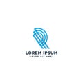 logo type letter R luxury logo template vector illustration monogram icon element