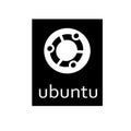 Ubuntu operating system logo on white background Royalty Free Stock Photo