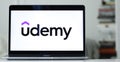 Logo of Udemy, a platform that hosts and sells online courses, to students and professionals