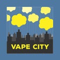 Logo vaping city electronic cigarette vape Royalty Free Stock Photo