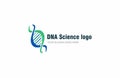 DNA genetic science logo template