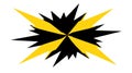 Explosion Flash Burst - Black Yellow Abstract Dynamic Energy Background Royalty Free Stock Photo
