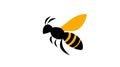Stylized Bee Icon - Black and Yellow Insect Graphic Royalty Free Stock Photo