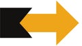 Yellow Arrow Pointing Right, Forward Motion, Business Growth Concept Royalty Free Stock Photo