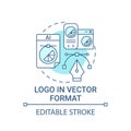 Logo in vector format concept icon Royalty Free Stock Photo