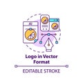 Logo in vector format concept icon Royalty Free Stock Photo