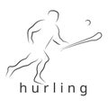 Logo vector hurling game. Irish hurling. Hurley and sliotar