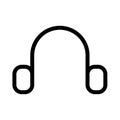 Logo vector icon headphone headset earphone for listening Music ,icon for app and ui ux