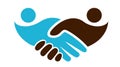 Handshake Logo Symbol Business Agreement, Partnership, Trust, Unity, Collaboration Royalty Free Stock Photo