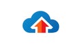 Cloud Upload Icon - Digital Data Transfer and Storage Symbol Royalty Free Stock Photo