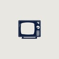 Logo vector that symbolically uses television