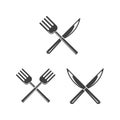 Logo vector template fork and knife Royalty Free Stock Photo