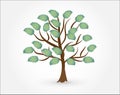 Logo vector tree ecology symbol icon Royalty Free Stock Photo
