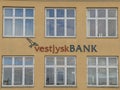 The Logo of the Vestjysk Bank in Thyboron