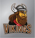 Logo viking icon background vector Royalty Free Stock Photo