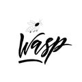 Logo Wasp with insect. Vector