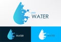 Logo water liquid with dot design Royalty Free Stock Photo