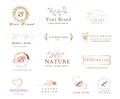 Logo watercolor background banner for wedding,luxury logo,banner,badge,printing,product,package.vector