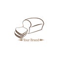 Logo White bread Bakery vector for brand your food company