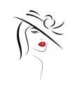Beautiful stylish Woman face logo
