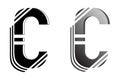 Logo for a Word with the letter C