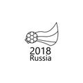 logo of the World Cup 2018 icon. Element of soccer world cup 2018 for mobile concept and web apps. Thin line logo of the World Cup