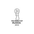 logo of the World Cup 2018 icon. Element of soccer world cup 2018 for mobile concept and web apps. Thin line logo of the World Cup