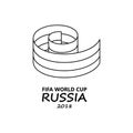 logo of the World Cup soccer flag Russia icon. Element of soccer world cup 2018 for mobile concept and web apps. Thin line logo of