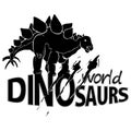 Logo World of Dinosaurs. Royalty Free Stock Photo
