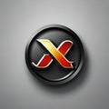 Logo x 3d simple, , business, font format aviable ai