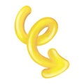 Logo of yellow spiral arrow. Vector illustration Royalty Free Stock Photo