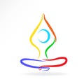 Logo yoga man vector image design Royalty Free Stock Photo