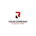 Your company logo letter R and slogan here