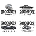 Collection Classic car logo vector
