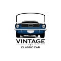 Service and repair classic car garage logo vector