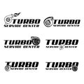 Turbo service center logo collection vector Royalty Free Stock Photo