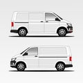 White cargo minivan illustration vector Royalty Free Stock Photo