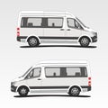 White commercial cargo minivan Illustration vector Royalty Free Stock Photo