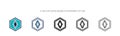 Logogram icon in filled, thin line, outline and stroke style. Vector illustration of two colored and black logogram vector icons
