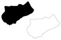 Logone Occidental Region Regions of Chad, Republic of Chad map vector illustration, scribble sketch Logone Occidental map