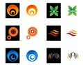 Geometric company logo illustrations