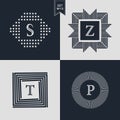 Logos Design Templates Set. Logotypes elements collection, Icons Symbols Royalty Free Stock Photo